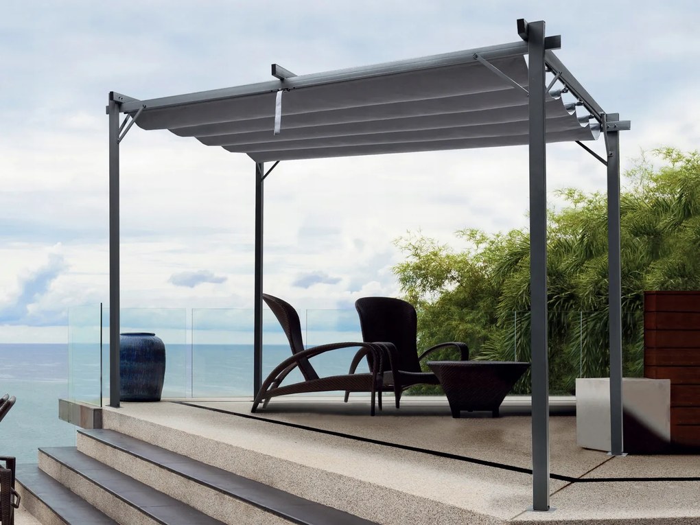 Garden Line SIVÁ ZÁHRADNÁ PERGOLA 3 X 3 M 2,95 x 2,95 x V2,3 m *5682