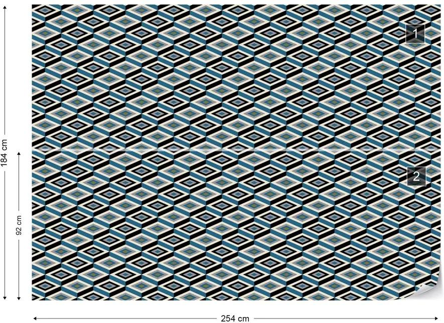 Fototapeta GLIX - Black And White Pattern  + lepidlo ZADARMO Vliesová tapeta  - 254x184 cm