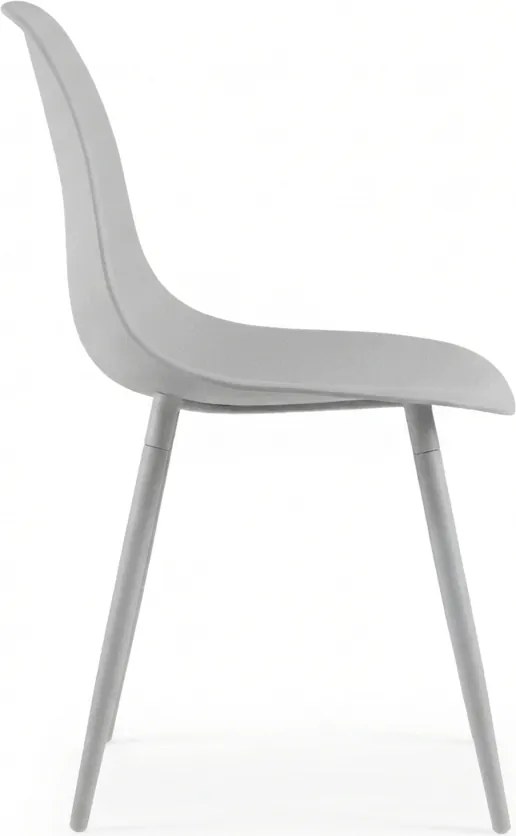Jedálenská stolička OSAKA plastová, svetlo sivá