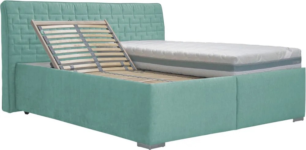 Posteľ Rita 180x200 cm, aqua modro-zelená látka
