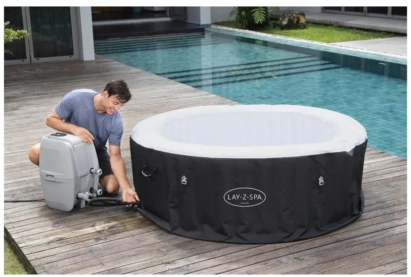 Bestway Jacuzzi Lay-Z-Spa Miami 4 osoby 60001 čierna