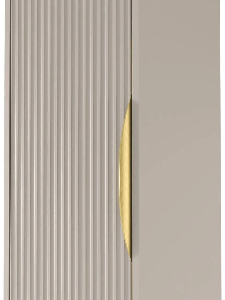 Závěsná koupelnová skříňka Avila 38 cm kašmírová/zlatá