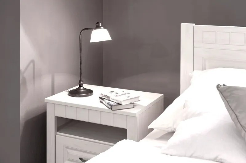 Nočný stolík Atik, biely