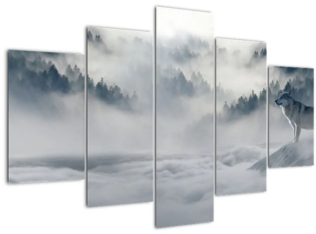 Obraz vlkov (150x105 cm)