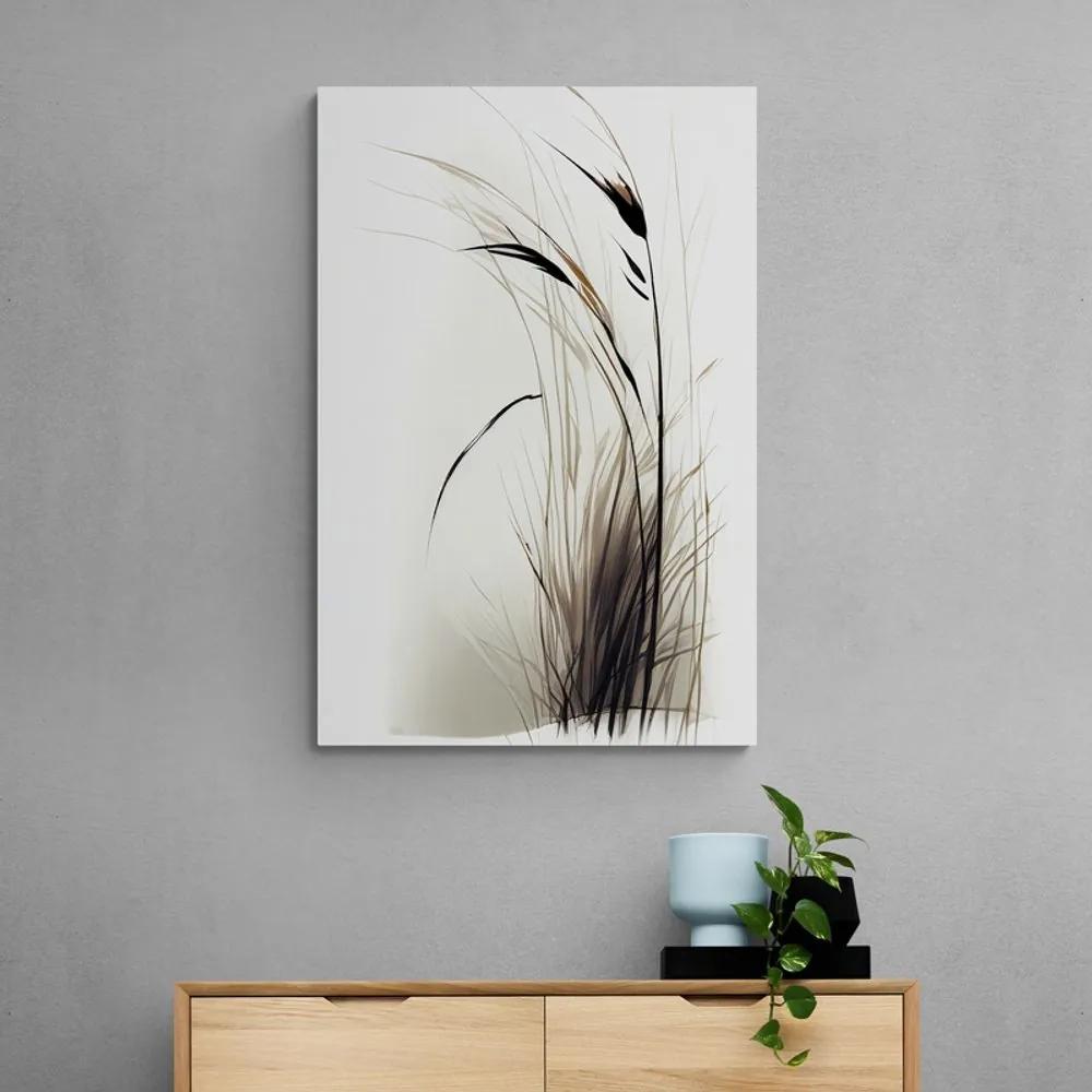 Obraz minimalistická suchá tráva - 80x120