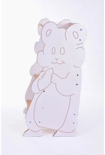 Učiaca veža HAMSTER biela/javor