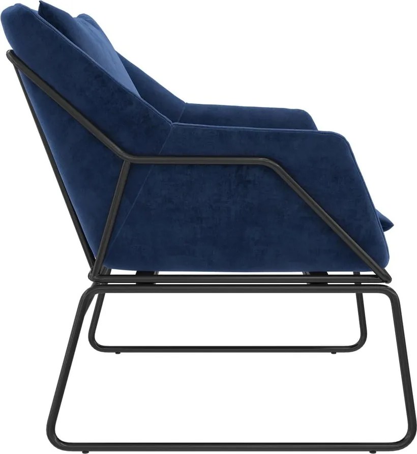 Modré zamatové kreslo Avery – Støraa