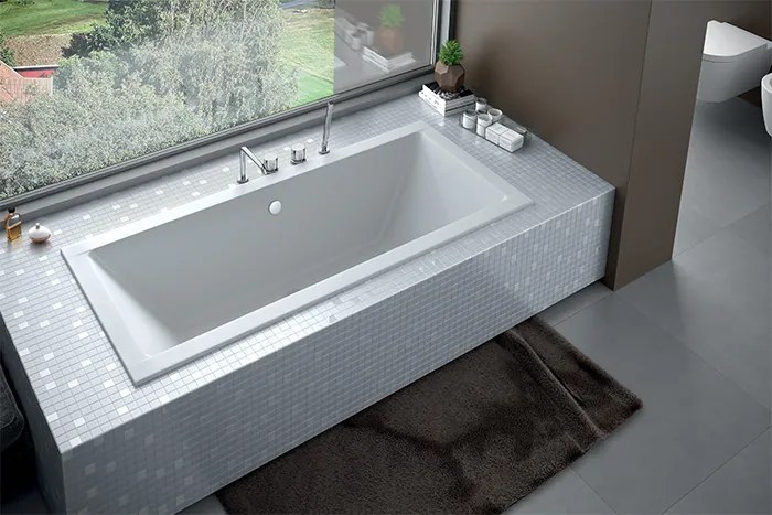 Besco Akrylátová obdĺžniková vaňa Quadro Slim 155x70 (165,170x75, 175,180x80, 190x90) BESCO-Rozmery: 165x75, BESCO-Farba: Biela
