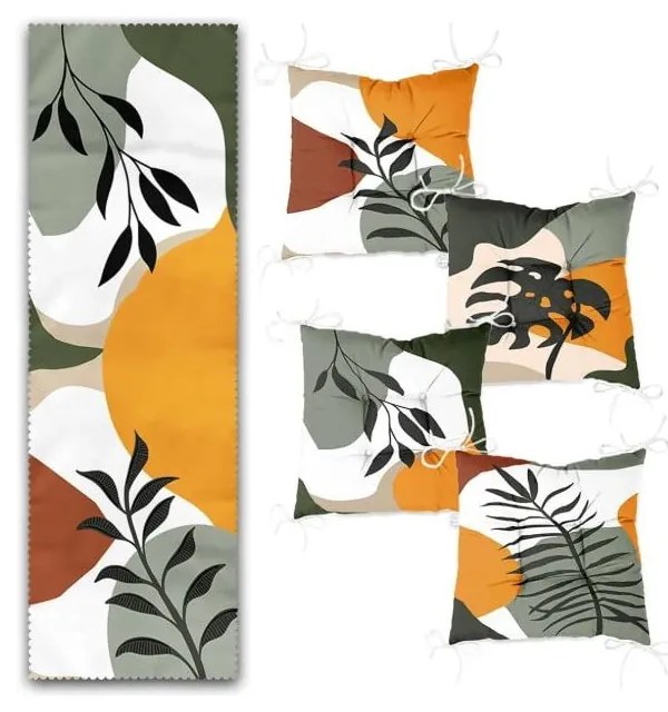 Súprava sedákov a behúňa 5 ks Illustrated Autumn – Mila Home