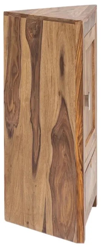 furniture-nabytek.cz - Masivní koupelnová skříňka Lagos z palisandru, lakovaná, hnědá – 60×32×80 cm