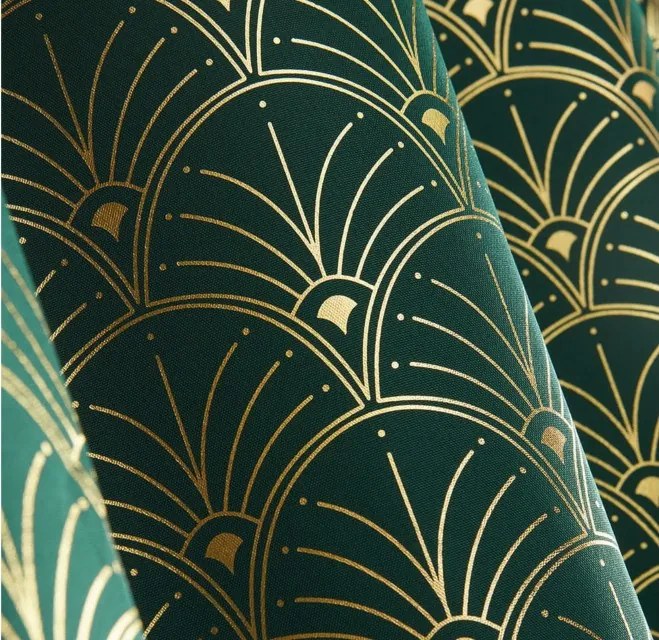 Smaragdový záves v štýle glamour 140x250 cm