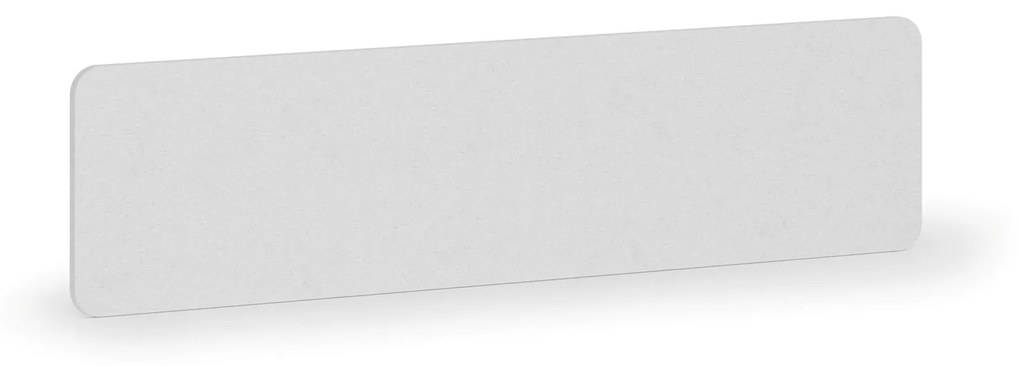 Akustický paraván na stôl, textilný, 160 x 40 cm, biela