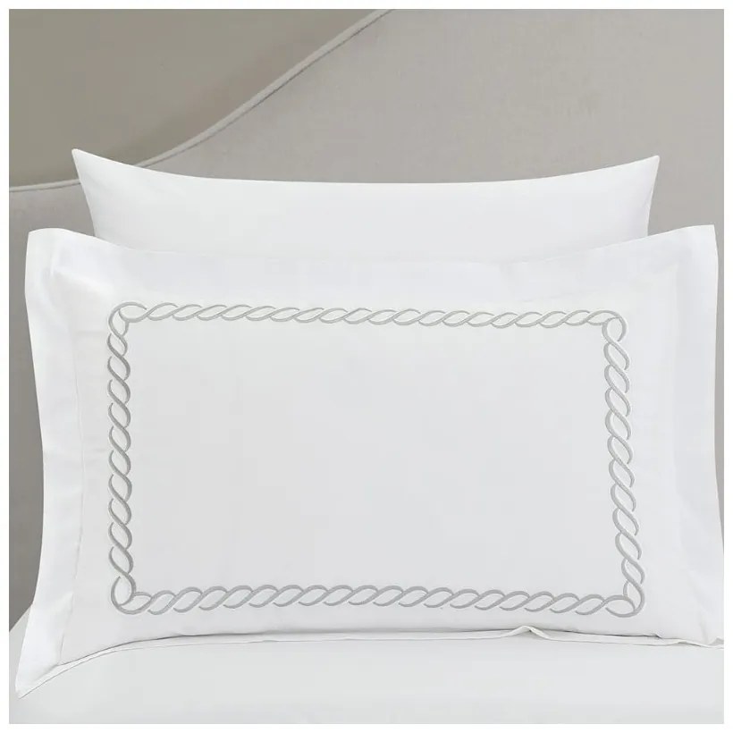 Biele obliečky na jednolôžko z bavlneného saténu s plachtou/6-dielne 140x200 cm Whispered Serenity – Mila Home Luxury