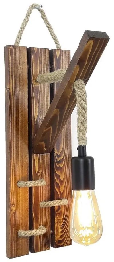 Nástenné svietidlo z borovicového dreva Niki