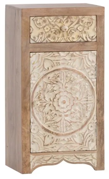 furniture-nabytek.cz - Masívna kúpeľňová spodná skrinka Delhi z mangového dreva, lakovaná, hnedá – 43×30×80 cm