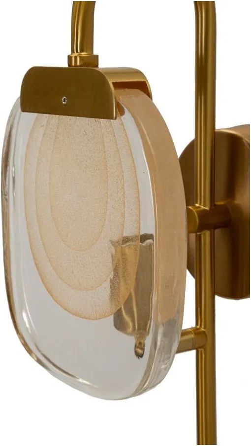 Sklenené nástenné svietidlo v zlatej farbe Softy – Mauro Ferretti