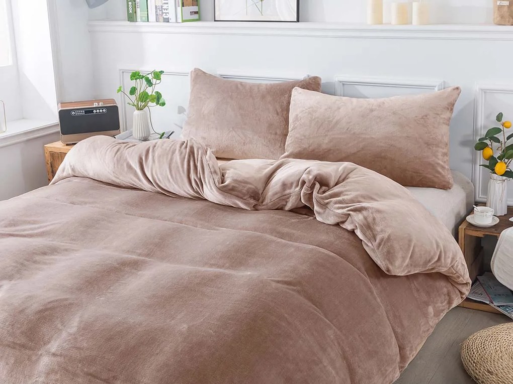 XPOSE® Mikroplyšové JORGA - hnedé