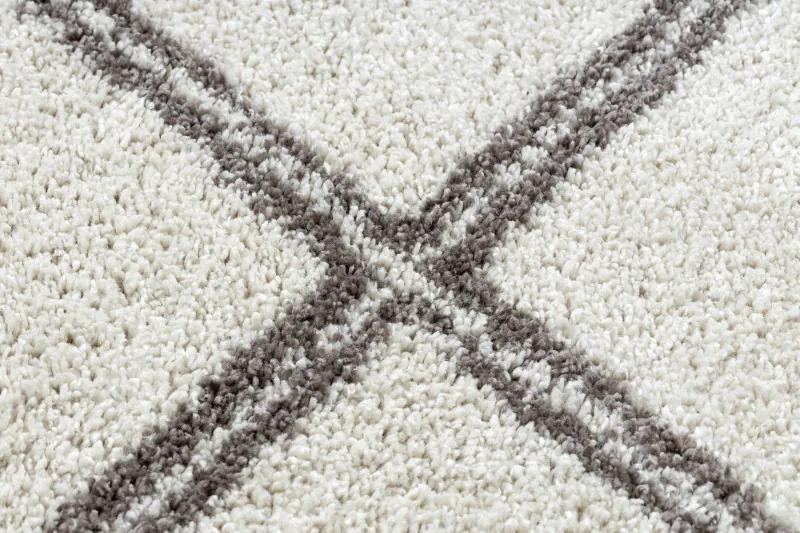 Dywany Łuszczów Kusový koberec Berber Asila cream and brown kruh - 160x160 (priemer) kruh cm