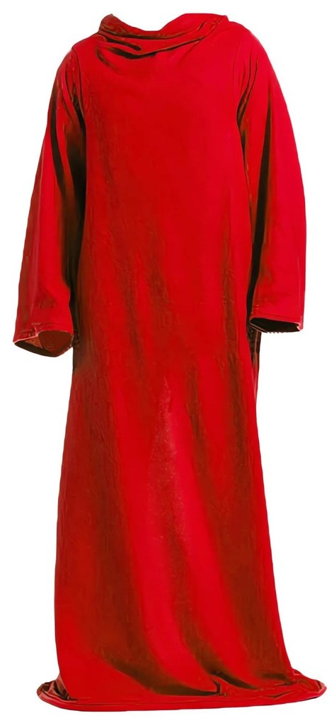 Verk Fleecová TV deka s rukávmi Snuggie 180 x 140 cm červená