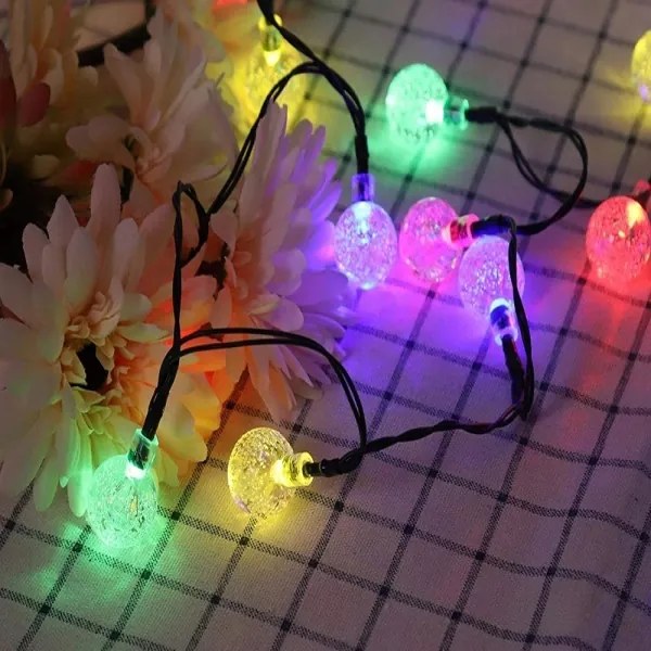 Záhradná 40 LED girlanda 7m farebná