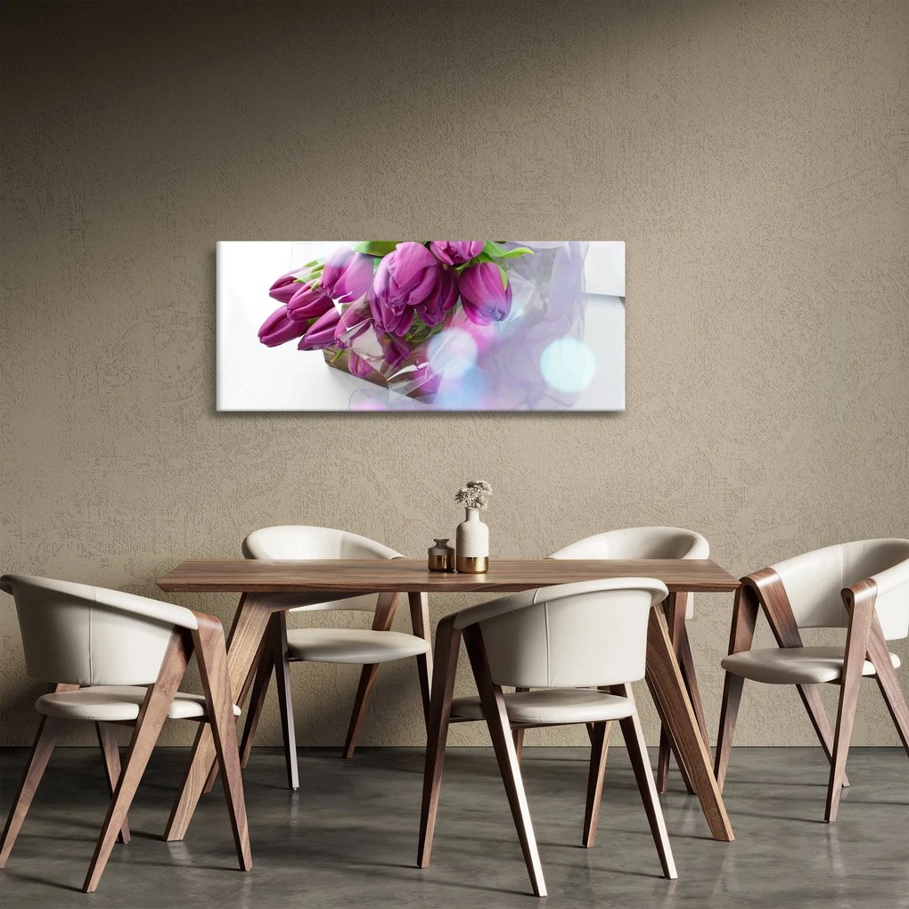Obraz - kytice tulipánov (120x50 cm)