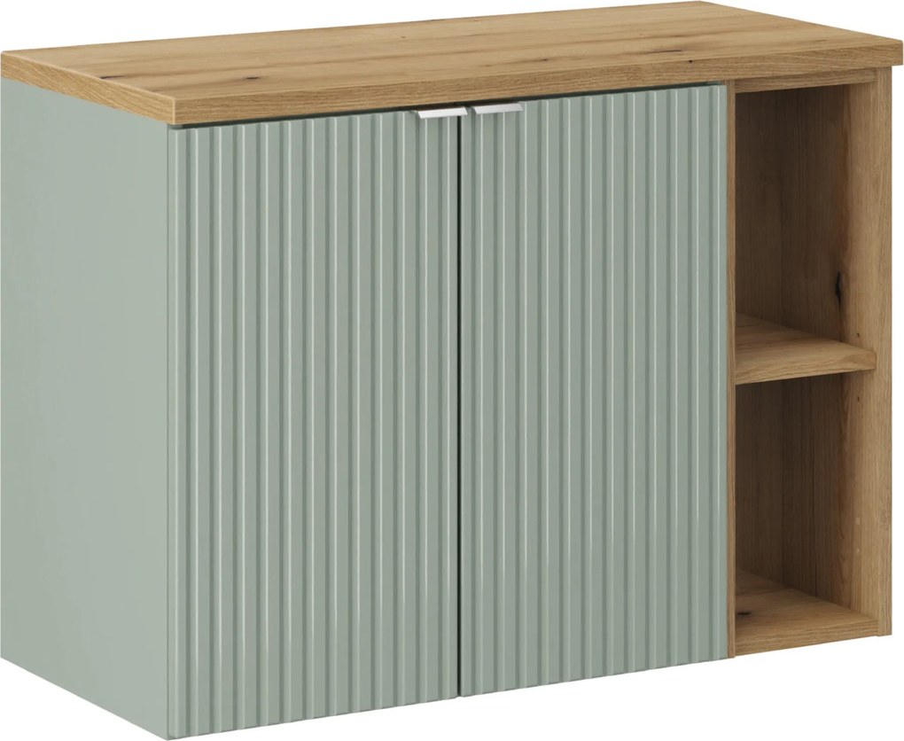 Comad Kúpeľňová skrinka pod doskové umývadlo SET-LRG B Oak 80 zelená/dub coast evoke