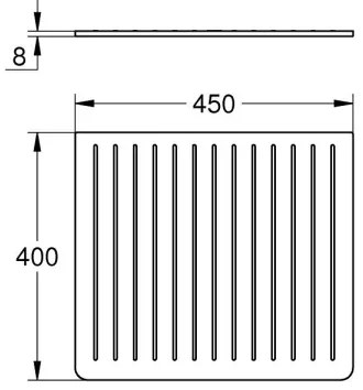 GROHE 40871K00 - Odkvapkávacia doska 450 x 400 mm keramika/čierna