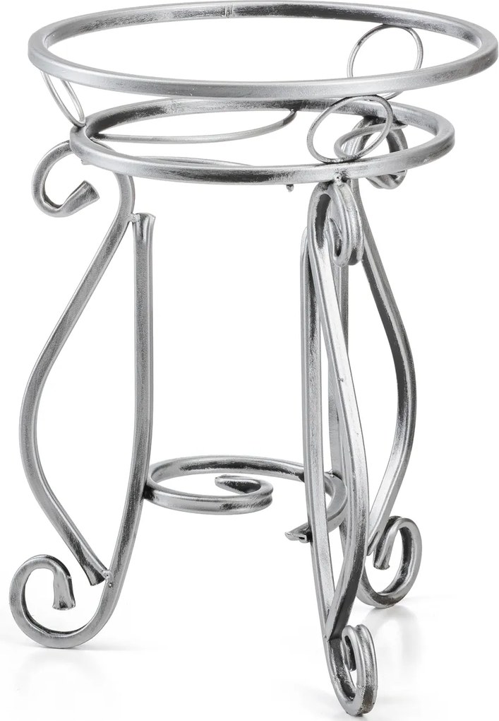 STOJAN NA KVETINÁČ SHANE 37X29 CM STRIEBORNÁ