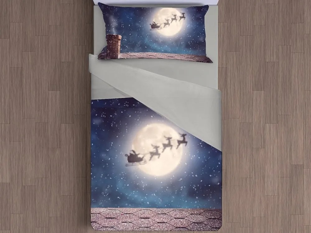 Gipetex Natural Dream 3D talianská obliečka 100% bavlna Christmas night - 140x200 / 70x90 cm