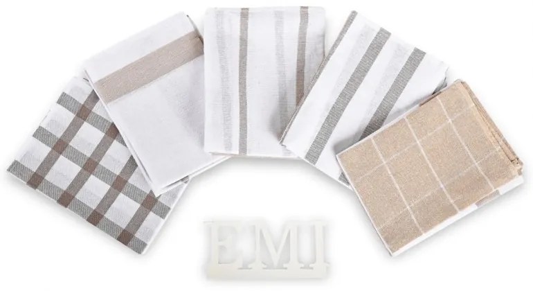 Utierky na riad Dinner hnedé Mix 3 ks EMI