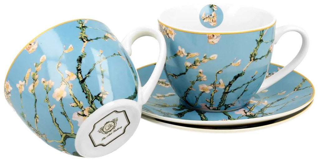 Porcelánová šálka s podšálkou Van Gogh Almond Blossom 250 ml sada 2ks