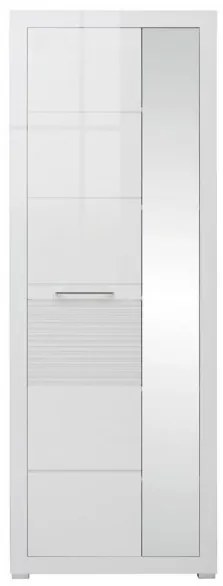 Sconto Predsieňová skriňa FELINO biela/vysoký lesk