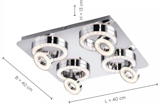 Leuchten Direkt 14522-17 - LED Bodové svietidlo TIM 4xLED/2,8W/230V + 4xLED/3,1W