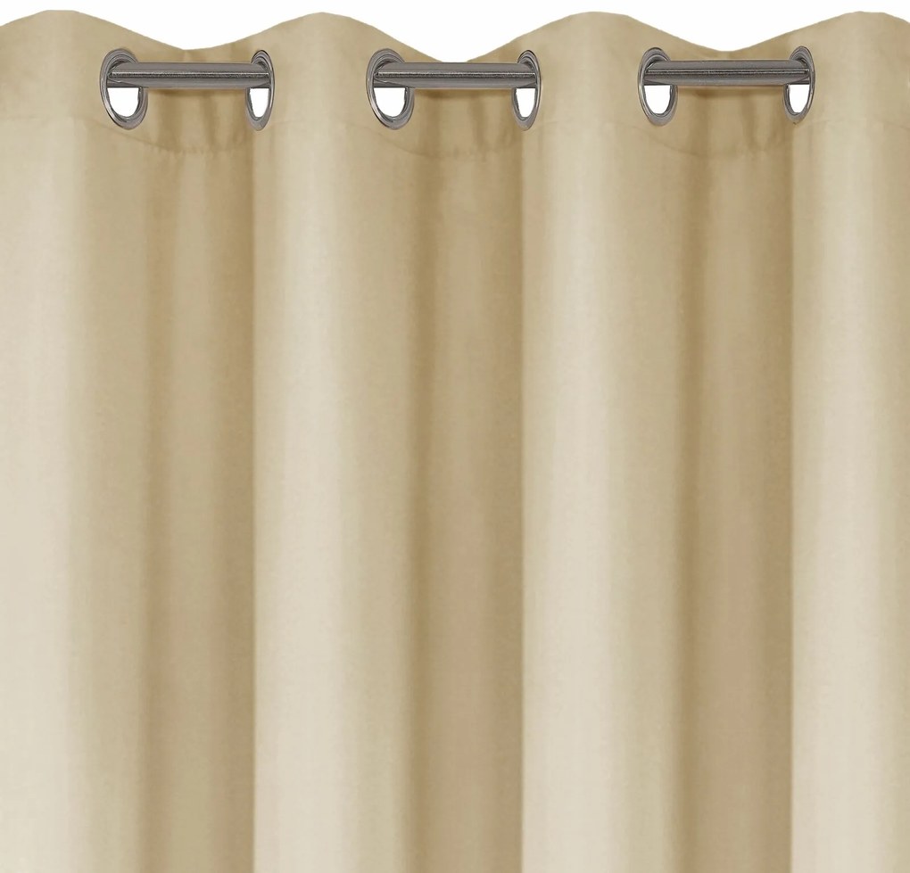 ZÁVES NA KRÚŽKOCH RITA 140X250 CM BÉŽOVÁ