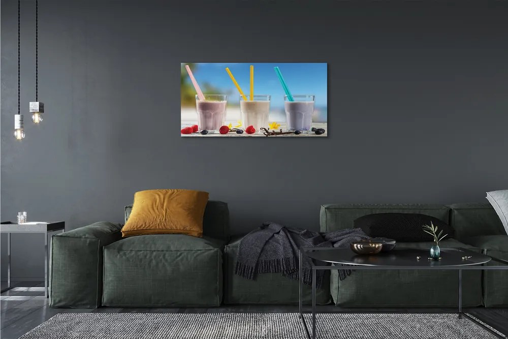 Obraz canvas Cocktail sklo farebné slamky 120x60 cm