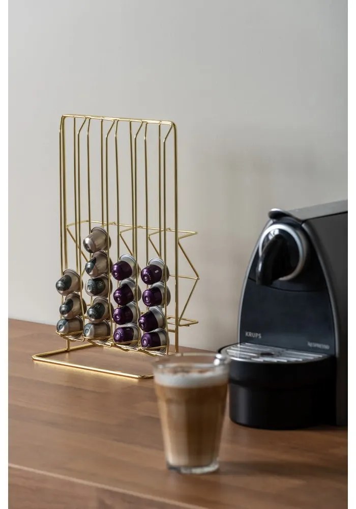 Stojan na kapsule v zlatej farbe Wired - PT LIVING