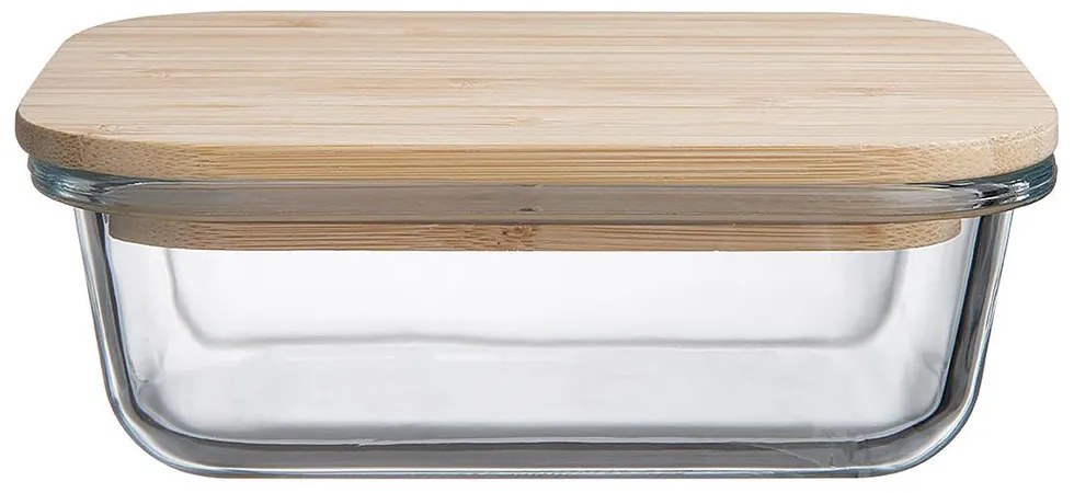 NATURALS Desiatový box s bambusovým vekom 400 ml - číra/prírodná