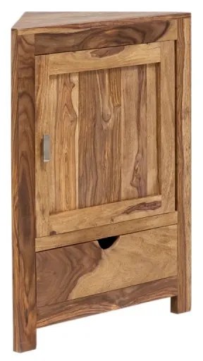 furniture-nabytek.cz - Masívna kúpeľňová skrinka Lagos z palisandru, lakovaná, hnedá – 60×32×80 cm