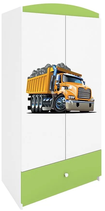 Skriňa Babydreams zelená – Nákladné auto