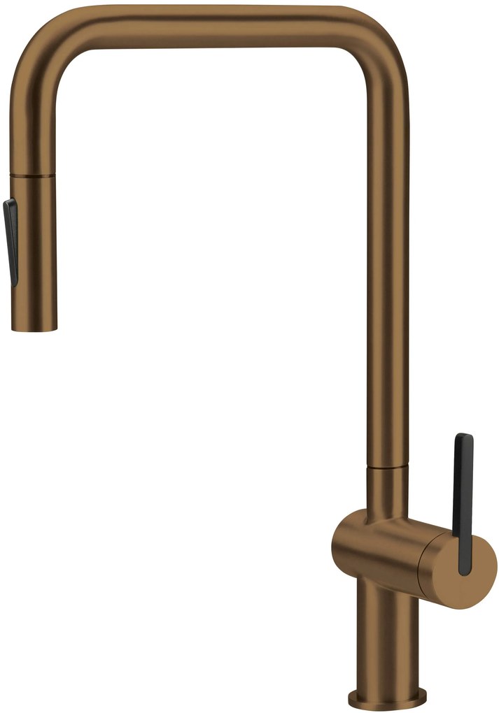 Deante Momi, drezová batéria s výsuvnou spŕškou h-408, brúsený bronz, DEA-BKM_C73N