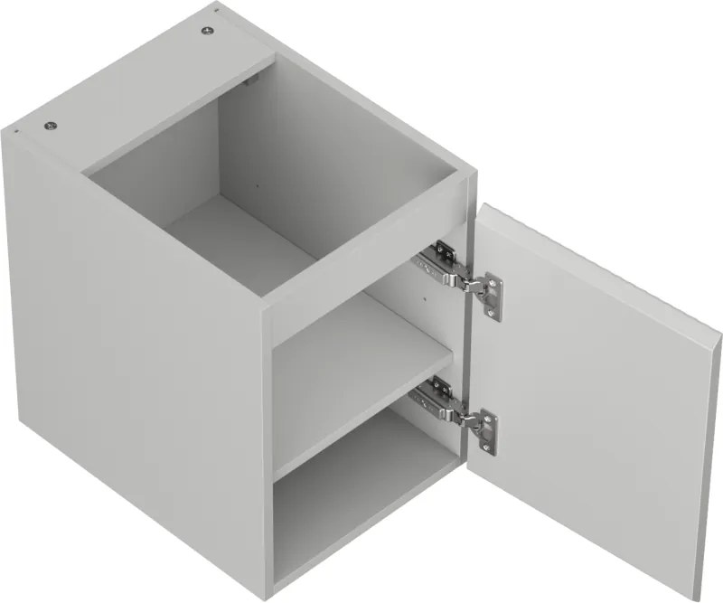 Mexen Rivel, kúpeľňová skrinka 35 cm, 1 dvierka, s drážkami, sivá matná, 91A21-03547-1-BF62