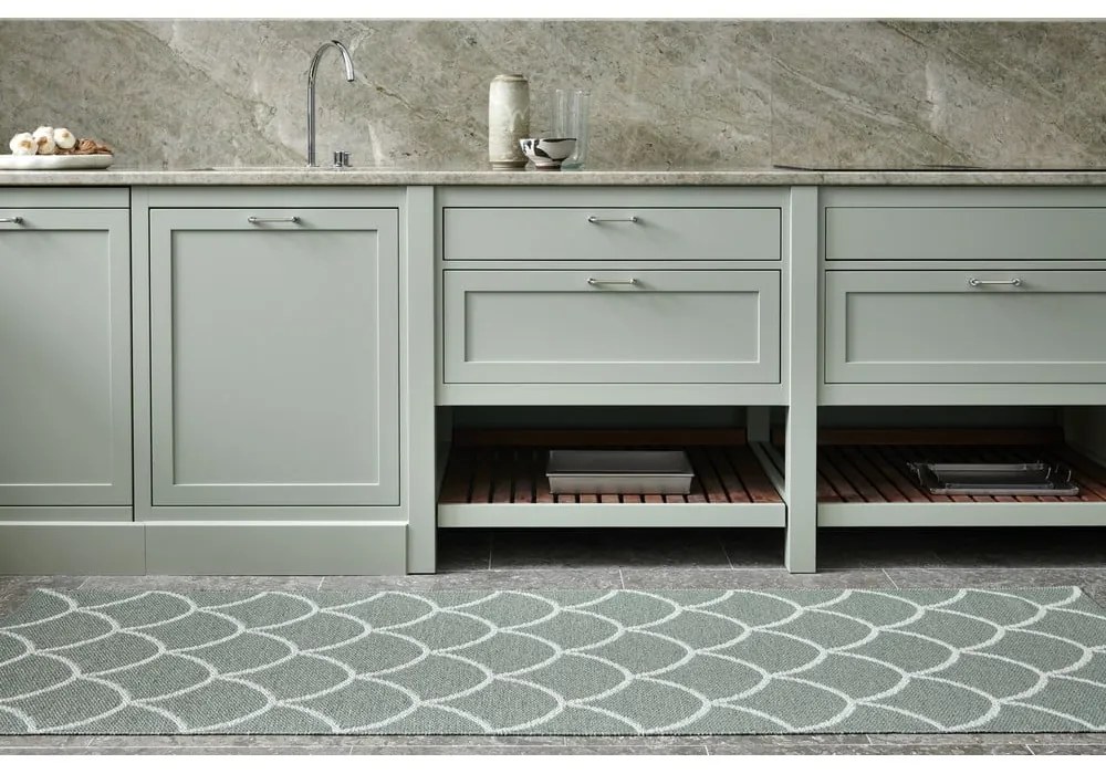 Zelený vnútorný a vonkajší behúň 70x150 cm Kotte Army Sage – Pappelina