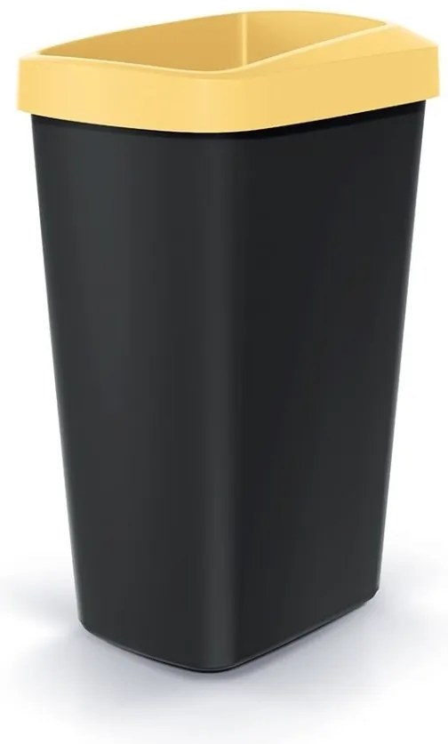 Set košov na triedený odpad, hranaté, 3 x 45 l, farebná