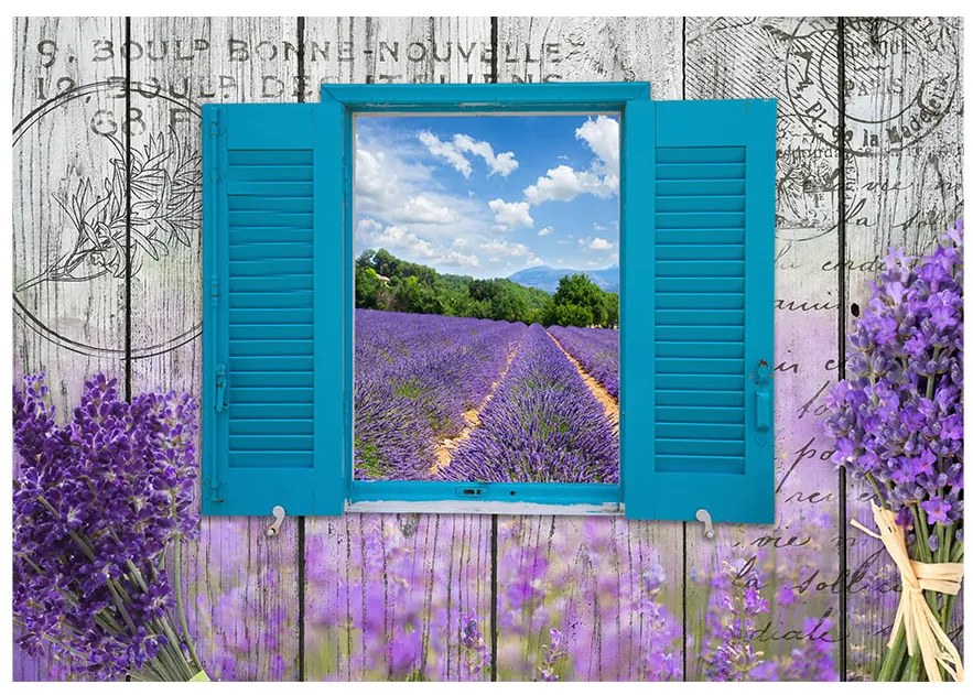 Artgeist Fototapeta - Lavender Recollection Veľkosť: 147x105, Verzia: Samolepiaca