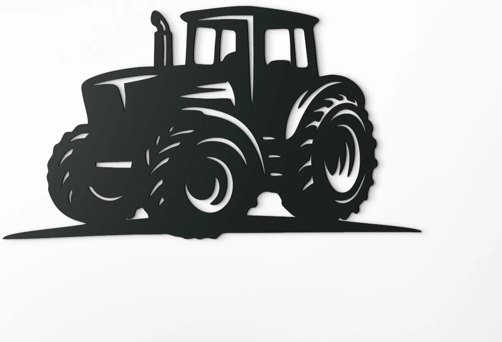 drevko Drevená nálepka do detskej izby Traktor Rozmer obrazu: 25 x 44,5 cm, Farba dekorácie: Čierna