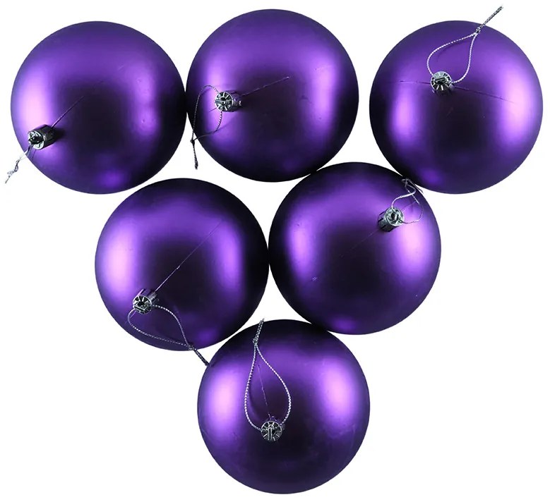 DECOLED Plastová guľa, hrúbka 10 cm, plsť, 6 x matná