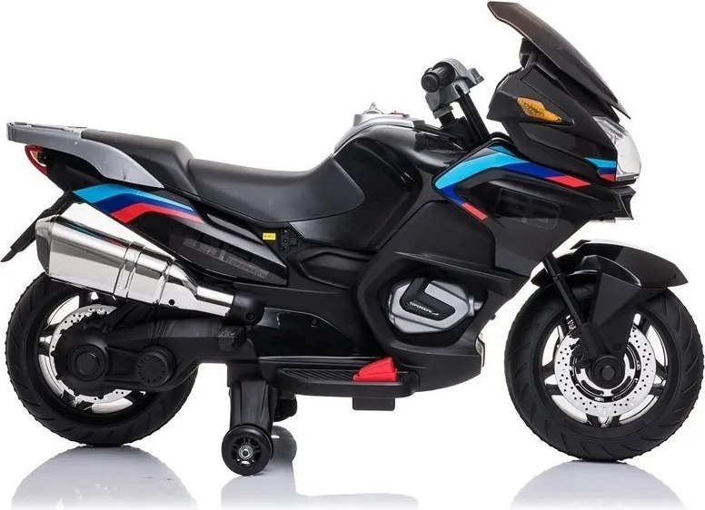 LEAN CARS Elektrická motorka pre deti XMX609 LED svetlá MP3 čierna