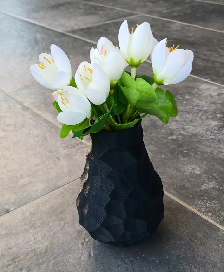HRADIL Váza flín mozaika 12 cm Farba: Čierna