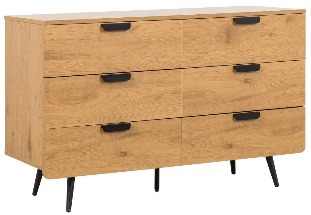 Komoda so zásuvkami Radis 120 cm (CD01), divoký dub