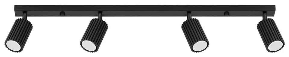 Čierne bodové svietidlo 6,5x81 cm Gleam – Sollux